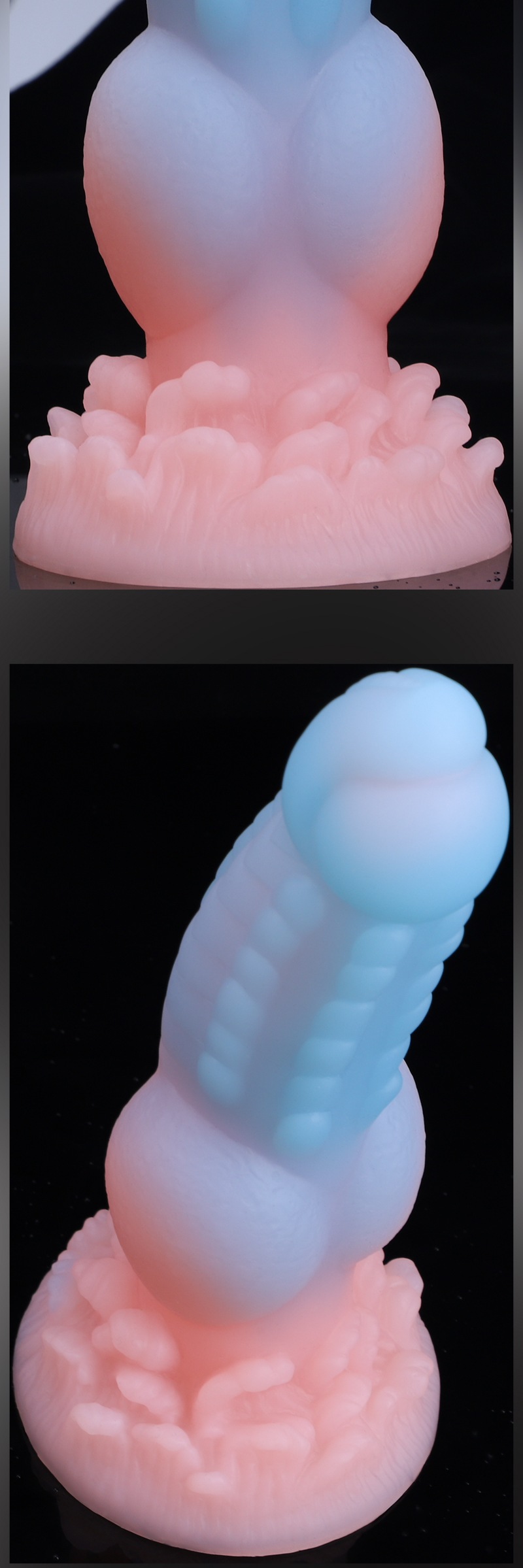 Liquid Silicone Anal Plug Soft Simulation Luminous Sex Toy_voghion.com