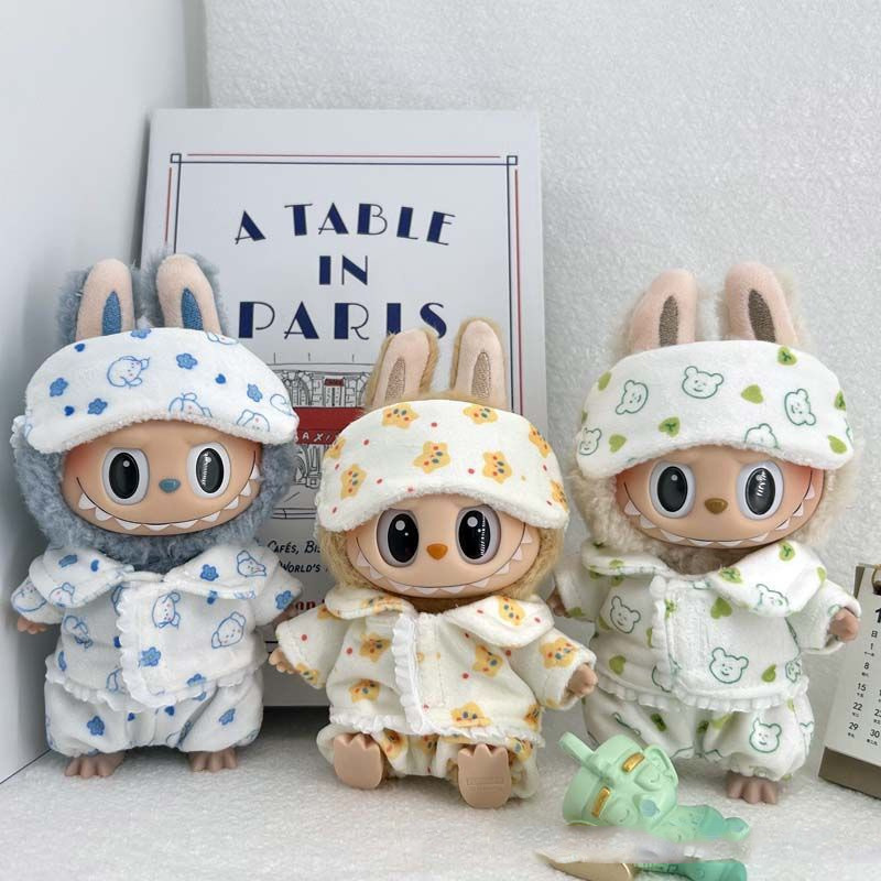 Baby Clothes 17cm Labubu Pajamas Set Labubu Baby Clothes First and Second Generation Can Be Worn
