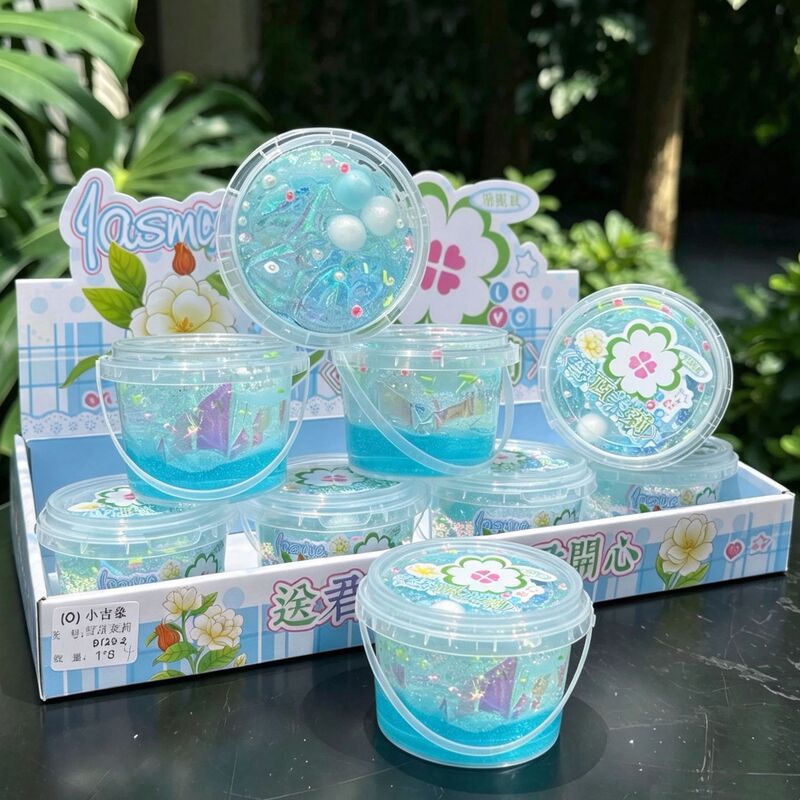 New popular slime, high-transparency crystal slime, children's stress-relief toy, foaming gel, large tub, "hug milk" imitation water, wholesale
