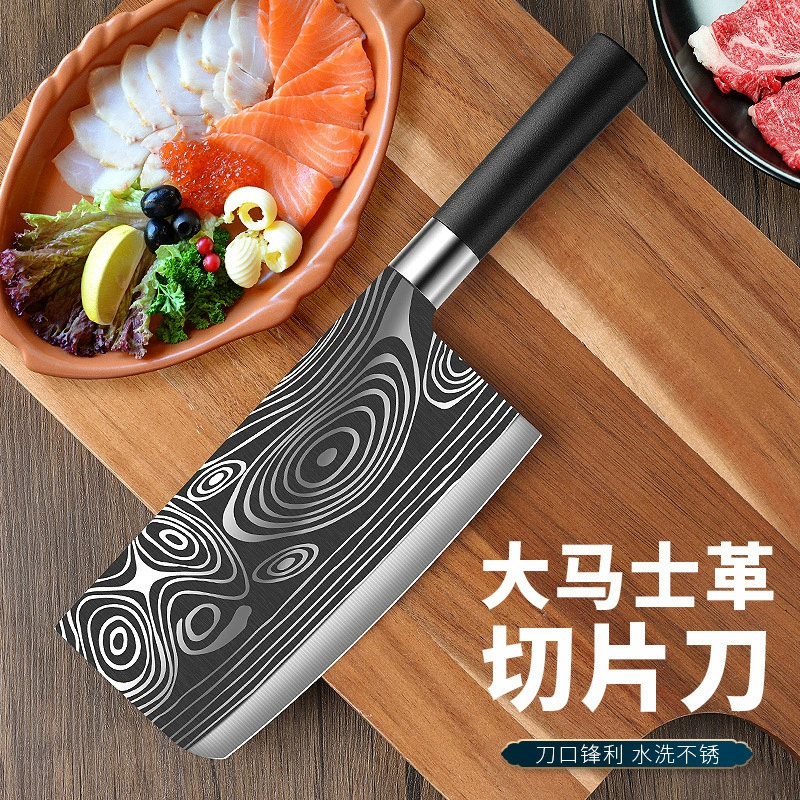 Нержавеющая сталь дамаск кухня набор из пяти ножей мясной резак двумя функциями