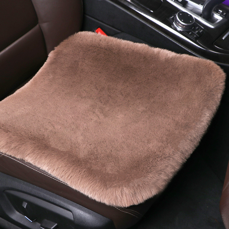 Wholesale Thickened Warm Faux Rabbit Fur Car Seat Cushion Set, Long Rectangular Three-Piece Plush Car Seat Cushion for Winter Warmth