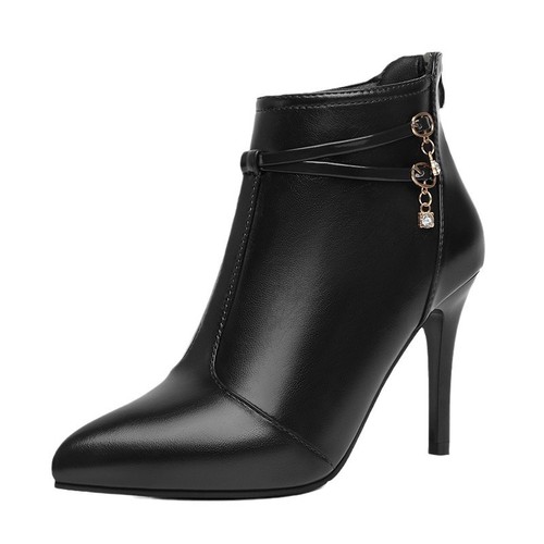 Women's Autumn/Winter Stylish Short Boots, Pointed Toe, Slim Heel, High Heel, Large Size Martin Boots, Fashion Boots, Slim Boots