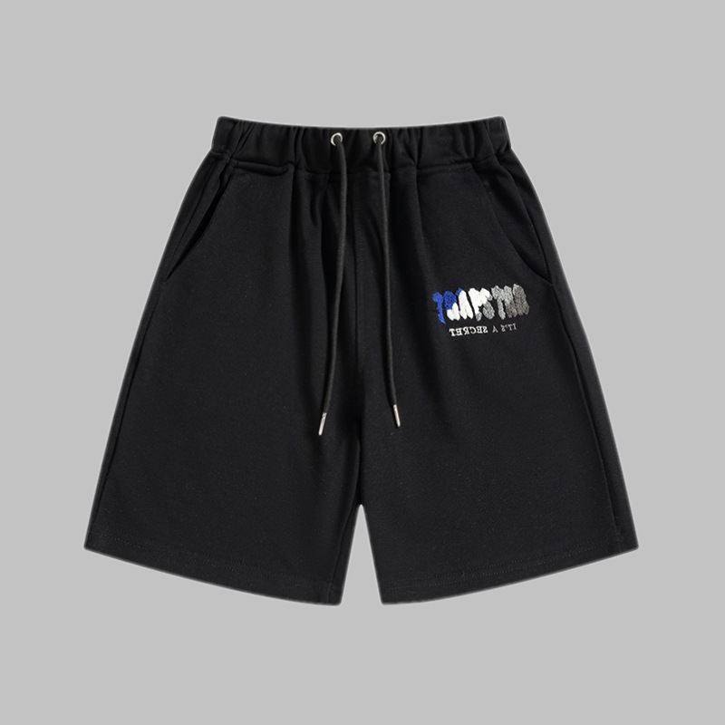 Comercio exterior transfronterizo Trapstar Arco Iris letras gradiente toalla bordado de manga corta Camiseta niebla calle pantalones cortos traje