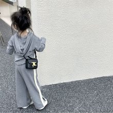 小童套装时髦新款阔腿裤女童洋气中休闲2024卫衣两件套运动服春秋