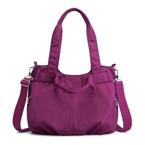 2024 New Large Capacity Waterproof Nylon Single Shoulder Bag for Women Oxford Cloth Handbag Casual Simple Crossbody Bag for Moms