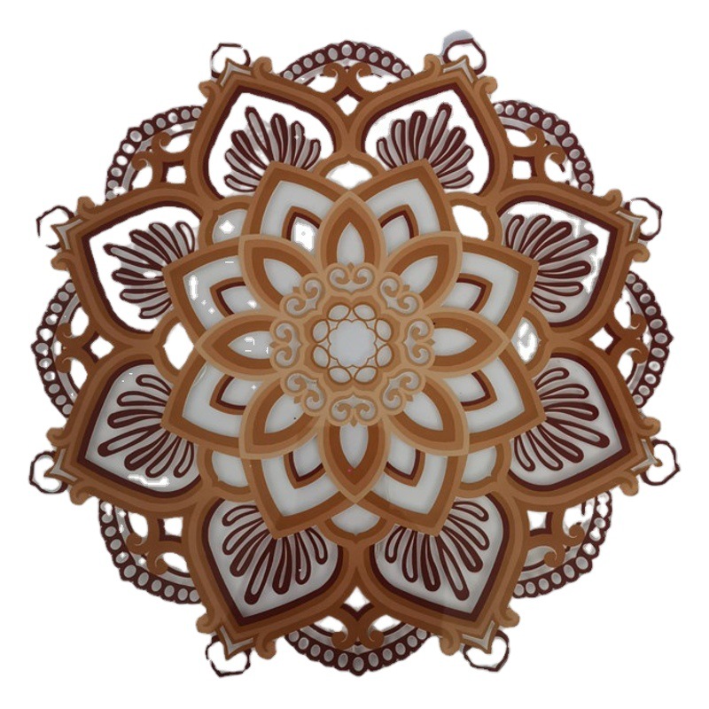 Cross-border Mandala Yoga Room Night Light Sala de yoga Creativa Mandala Ambiente Luz de noche