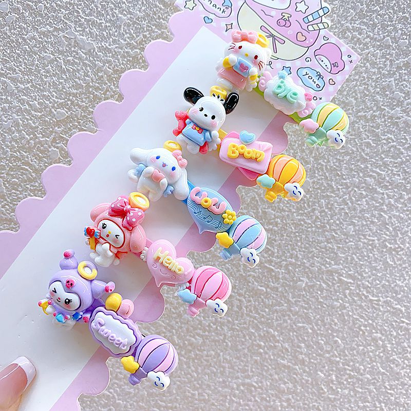 Bright Face Cute Big Ear Dog Card Hairpin Sweetheart Girl Balloon Rabbit Duckbill Clip Korean All-match Bangs Clip