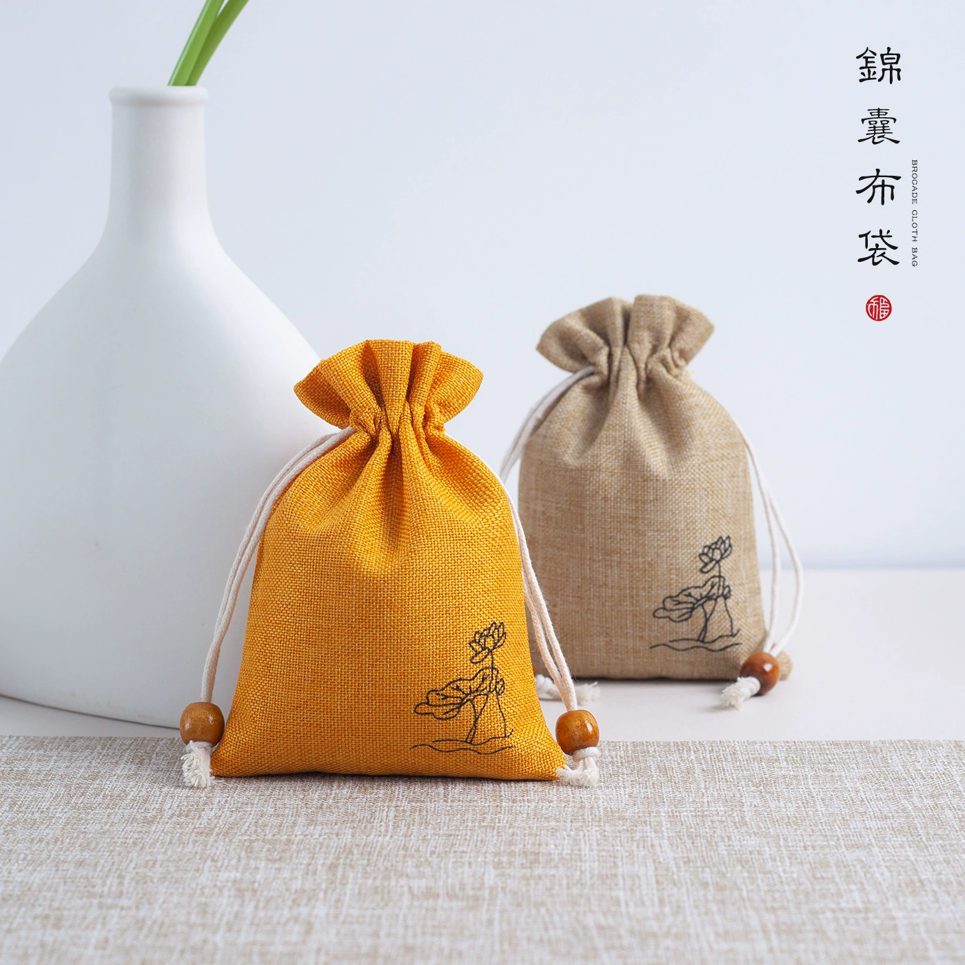 Мешок из хлопка льняная сумка сумка для хранения сумка сумка сумка для хранения сумка шнурок ручной работы