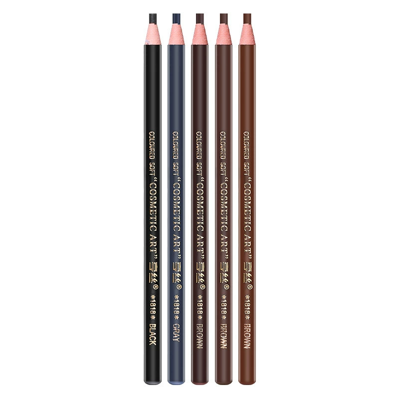 Waterproof Detachable Eyebrow Pencil, Retractable Tip with Cord, Long-Lasting Fade-Resistant