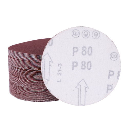 Set of flocked sandpaper sheets 4 inches 5 inches 9 inches polished brushed self-adhesive sandpaper sheets sticky disc sandpaper