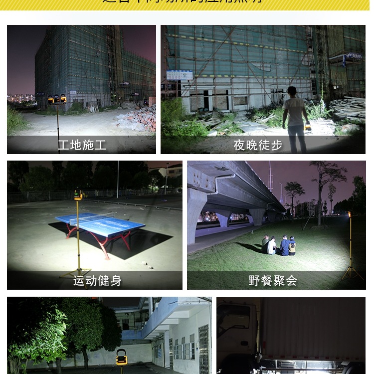 LED-портативный прожектор-осветитель, аварийный свет, ручной фонарь для кемпинга