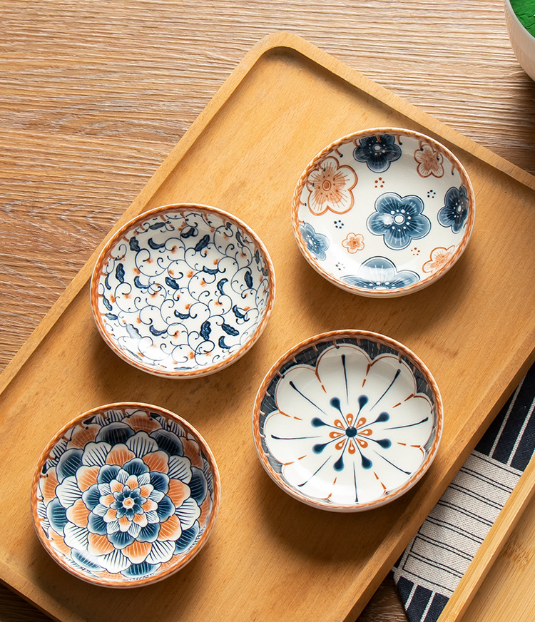 64g Weight Tableware Kitchen and drinking utensils 1 Piece Quantity Casual Flower Vine Ceramics Tableware 1 Piece