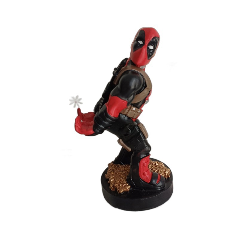 Soporte de teléfono móvil de árbol hombre de dibujos animados de escritorio veneno adornos de estudiantes adornos soporte de mango Fox negro