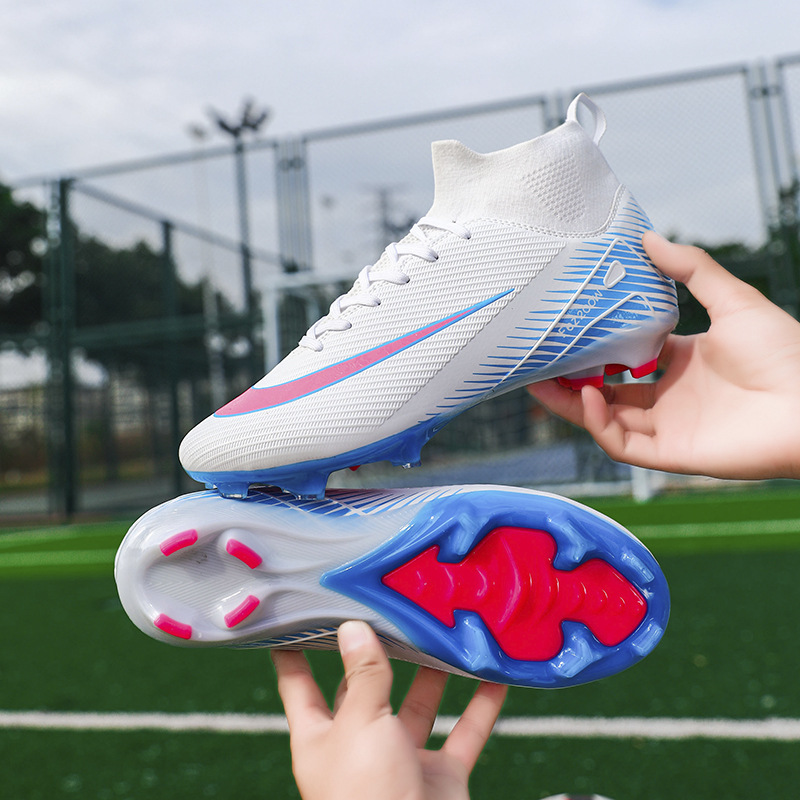 Zapatos de Fútbol de Caña Alta Más Vendidos en Amazon Internacional, para Hombre y Mujer, Zapatos de Fútbol de Entrenamiento y Competición con Tacos Largos para Deportes al Aire Libre para Adultos