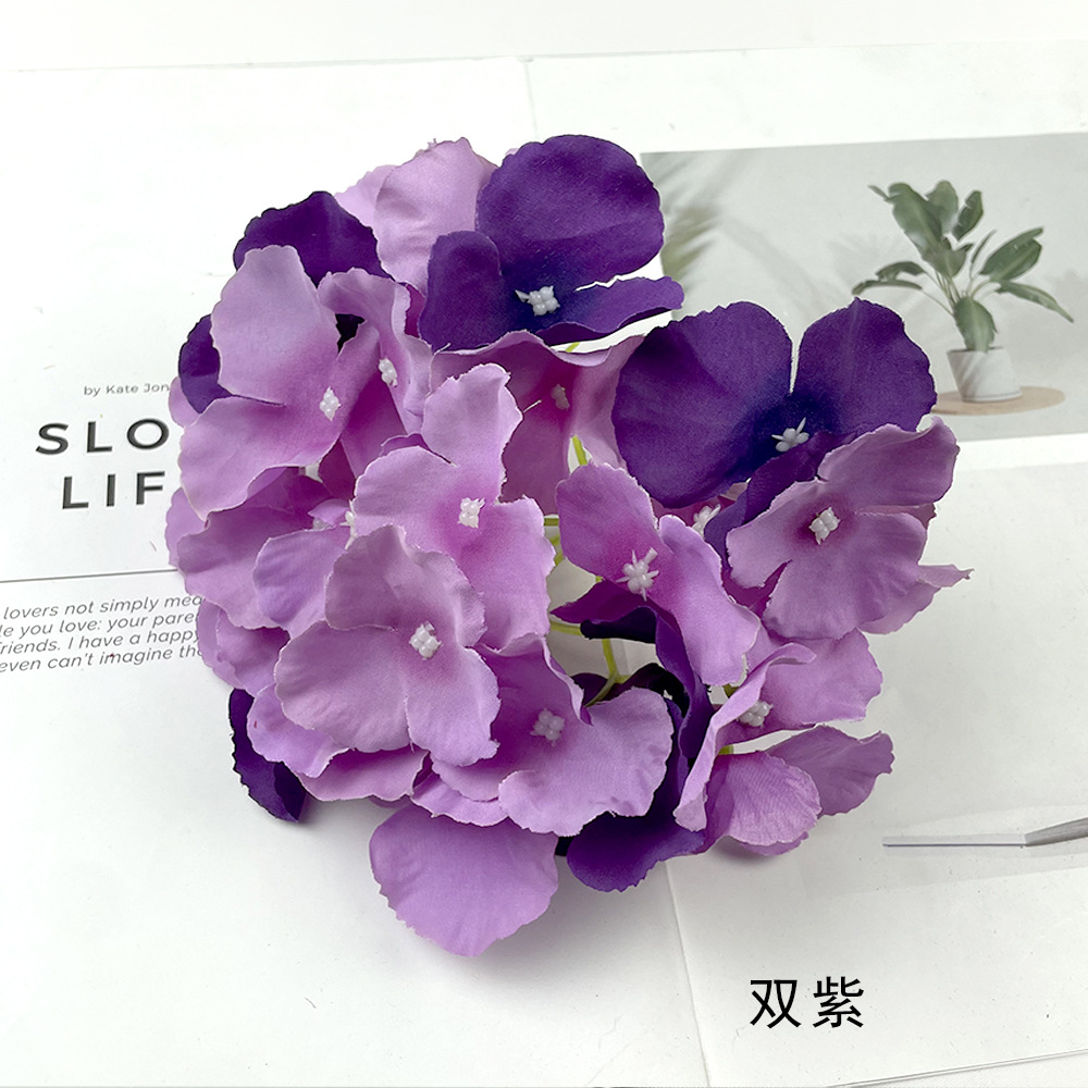 27 piezas de flores de hortenida de bodas, guía de diseño floral, sala de bodas, flores de fondo, flores falsas, flores de decoración de seda