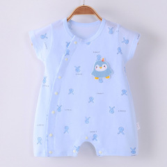 萌嬰彩 2023夏季薄款純棉哈衣新生兒外貿童裝批發嬰兒a類連體衣