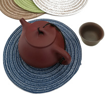 跨境供貨 餐桌隔熱墊子 家用歐式圓形西餐墊 盤子碗墊