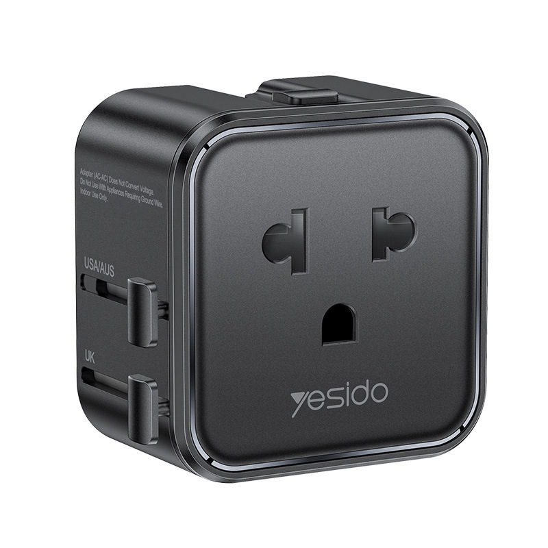 yesido transfronterizo enchufe de conversión de viaje universal global estándar europeo y estándar americano adaptador de alta potencia de 2500W image 5