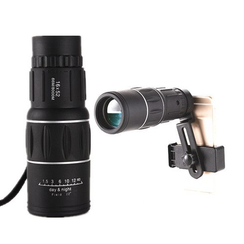 16X52 telephoto glasses manufacturer monocular high-definition night vision low-light mobile phone photography outdoor cross-border Amazon