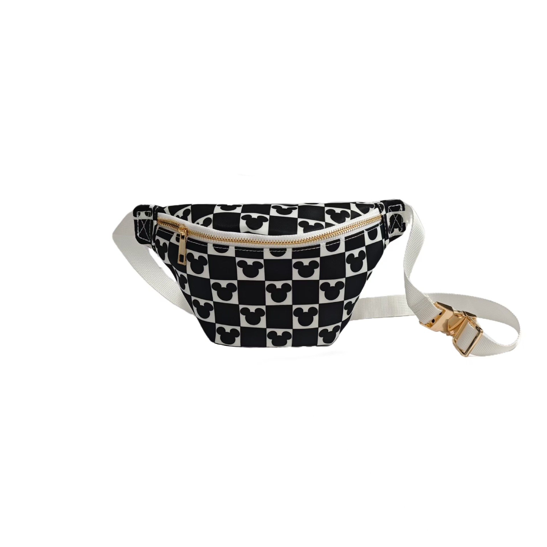 흑백 미키 마우스 허리 가방