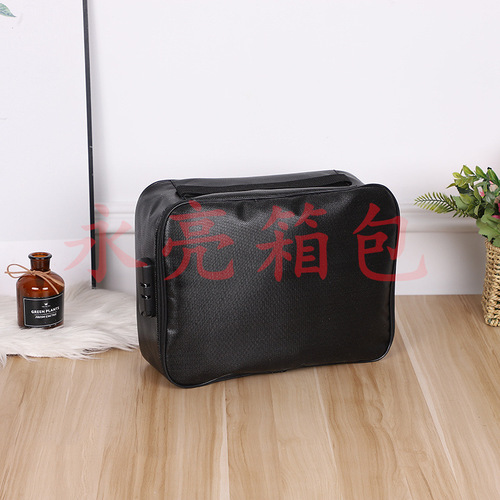 Travel portable fireproof document bag file storage box office document bag identity document household registration book home storage bag
