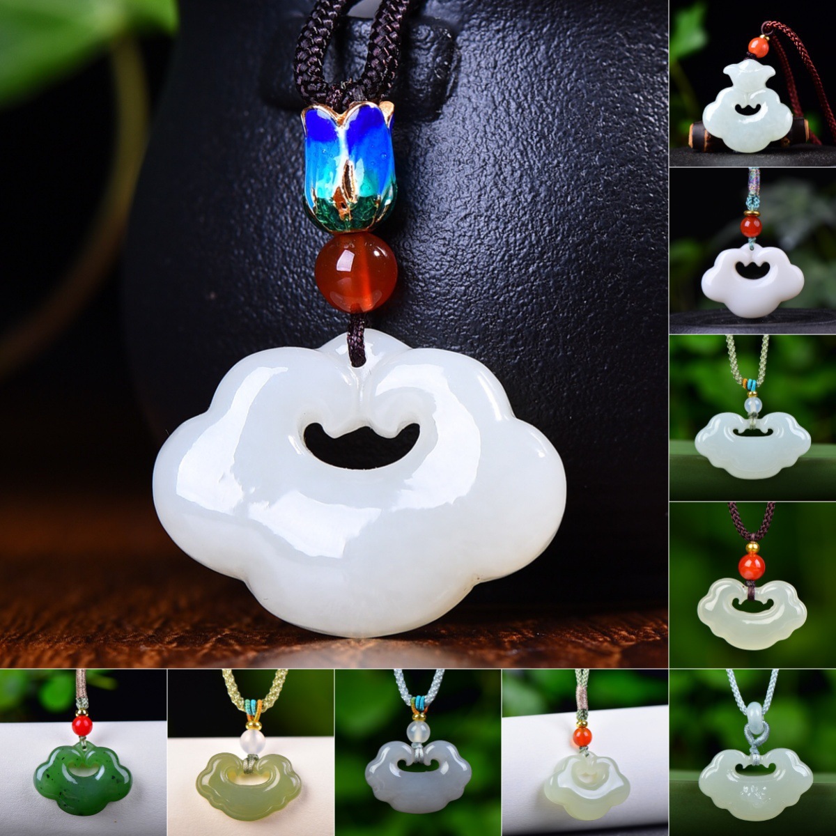 HETIAN JADE PEACE LOCK JADE PENDANT  의 제이드 피트 펜던트 남녀 루이 잠금 목걸이 백일 선물 재스퍼 펜던트
