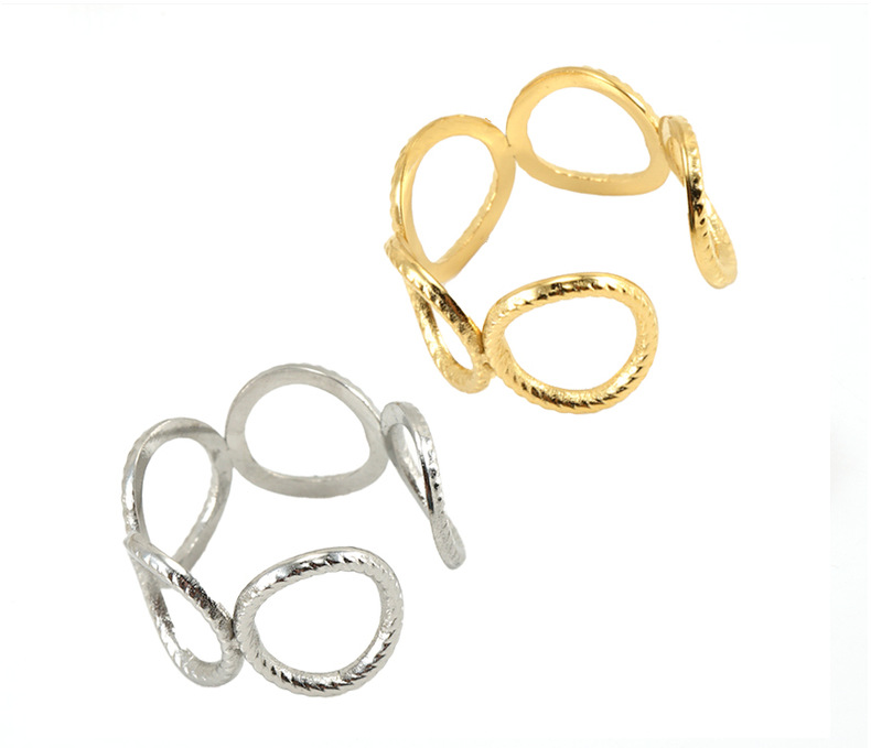 Geometric Pattern Women'S Gender Fashion Geometric Titanium Steel Plating Open Ring