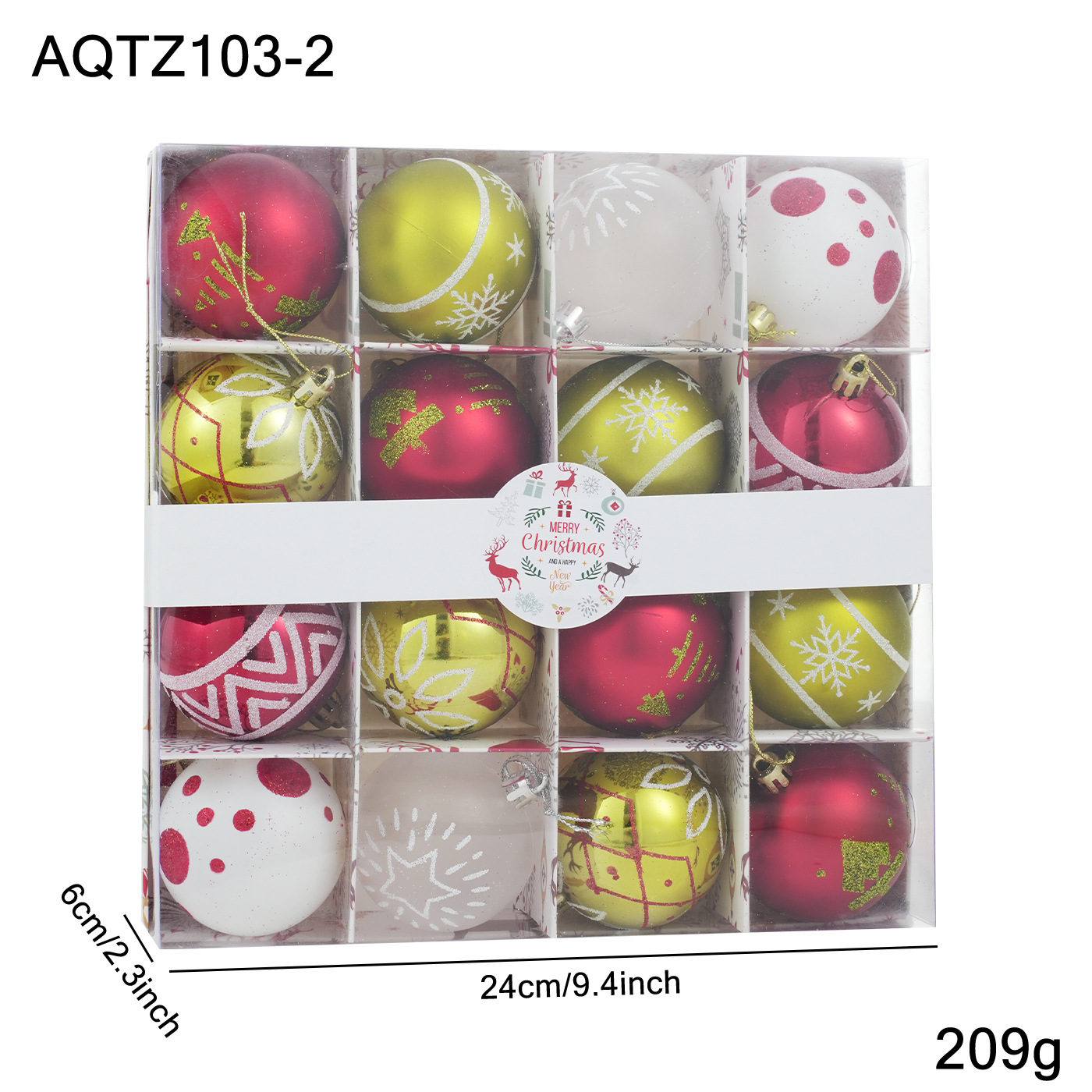 Transfronterizos 6CM Navidad colgante paquete caja de decoración del árbol de Navidad decoración de la atmósfera festiva decoración colgante image 7