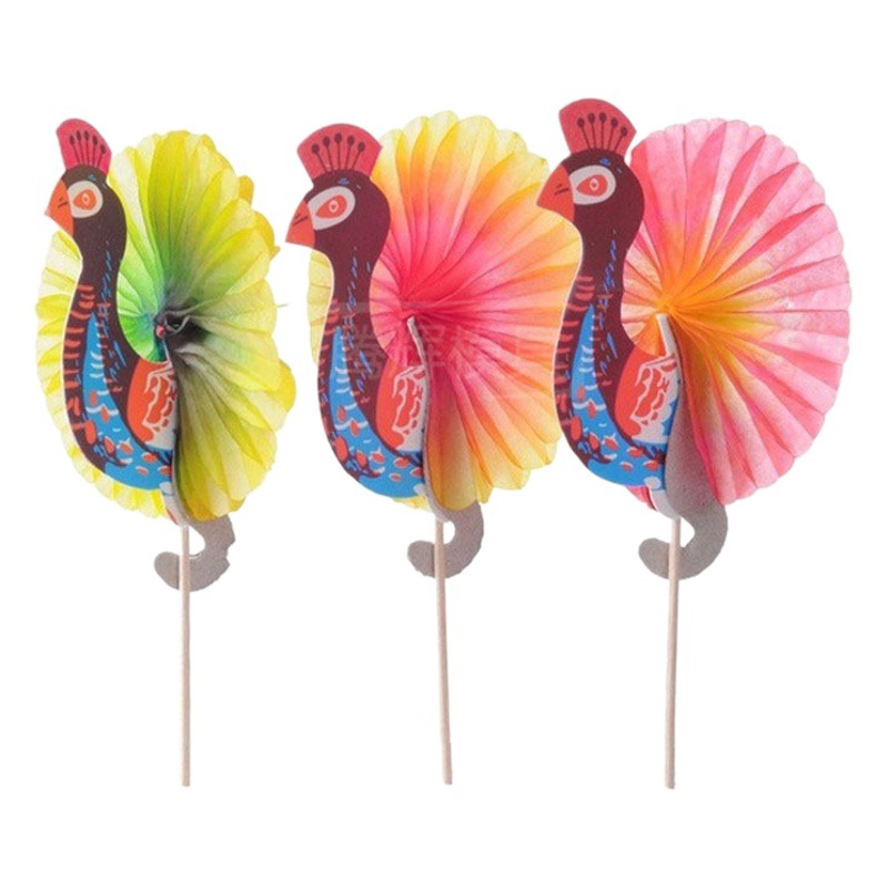 Disposable Fruit Sign Peacock Sign Pineapple Sign Flamingo Sign Umbrella Sign Cocktail Cake Baking Decoration Card