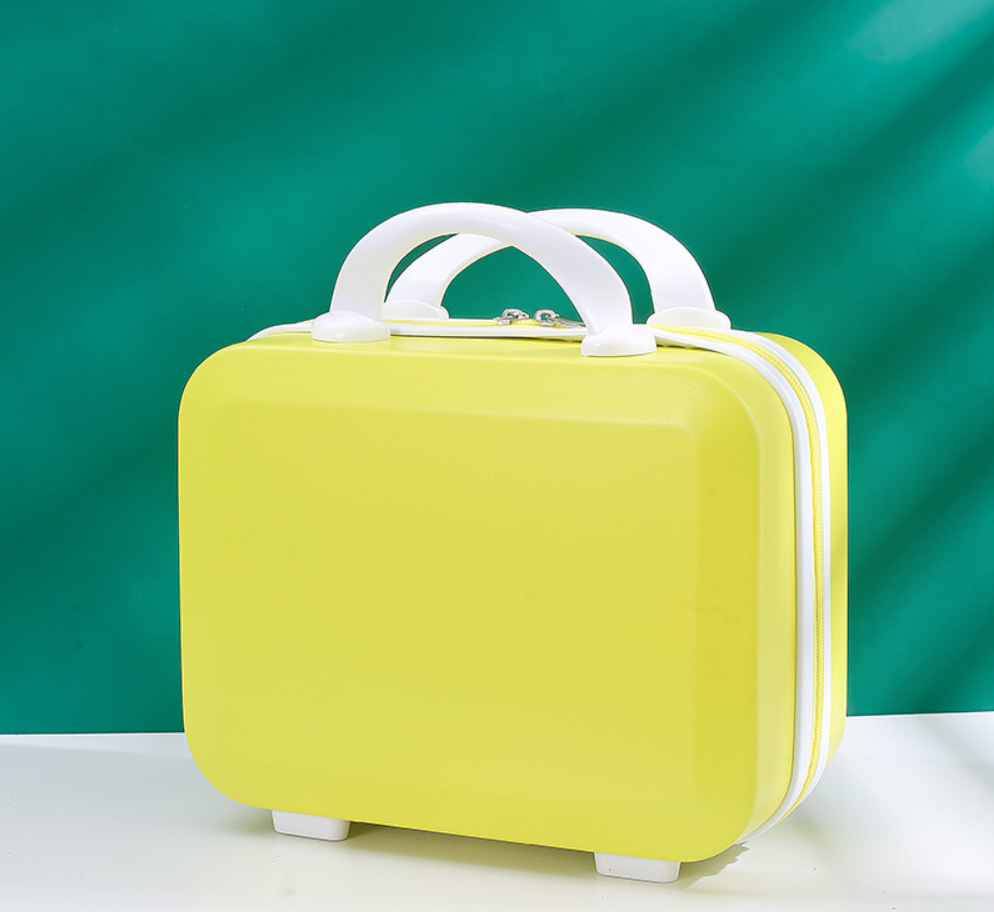 Mayorista de 7 pulgadas 14 pulgadas con patrón de logotipo maleta ABS maquillaje caja de embarque de mano bolsa de viaje maleta