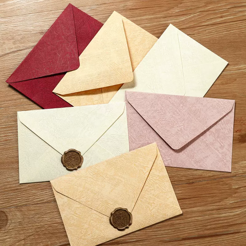 加厚树纹信封 复古创意火漆印章封口信封 彩色邀请函请柬信纸批发