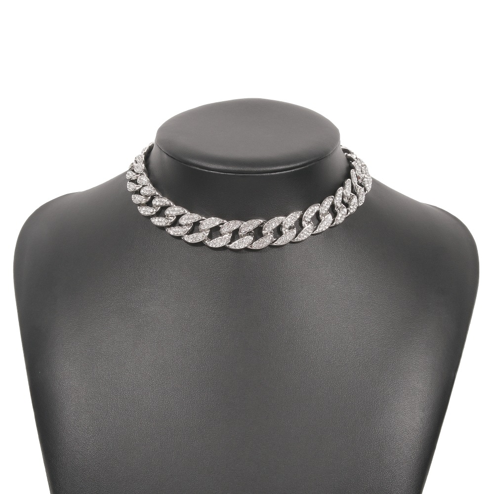 N8880 European and American Internet Hot Exaggerated Necklace Female Temperament and Fully-Jewelled 