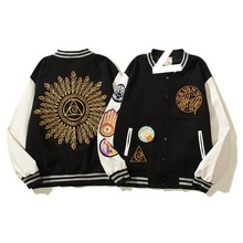 美式vibe高街棒球服男款春秋潮牌飞行员夹克hiphop情侣装外套