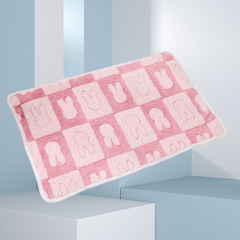 Mantas para mascotas otoño e invierno almohadillas cálidas para perreras de lana de coral manta de doble cara manta súper suave y lavable a máquina manta para perros y gatos de cuatro estaciones