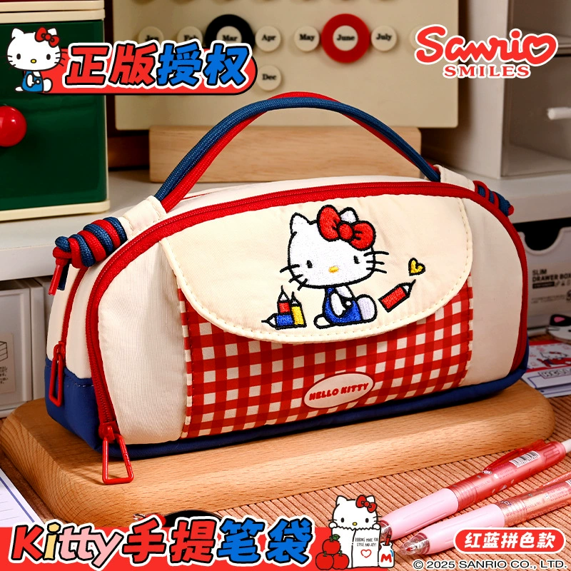Pencil Case Sanrio Hello Kitty — retro capacious student pouch, birthday gift (2 colors)