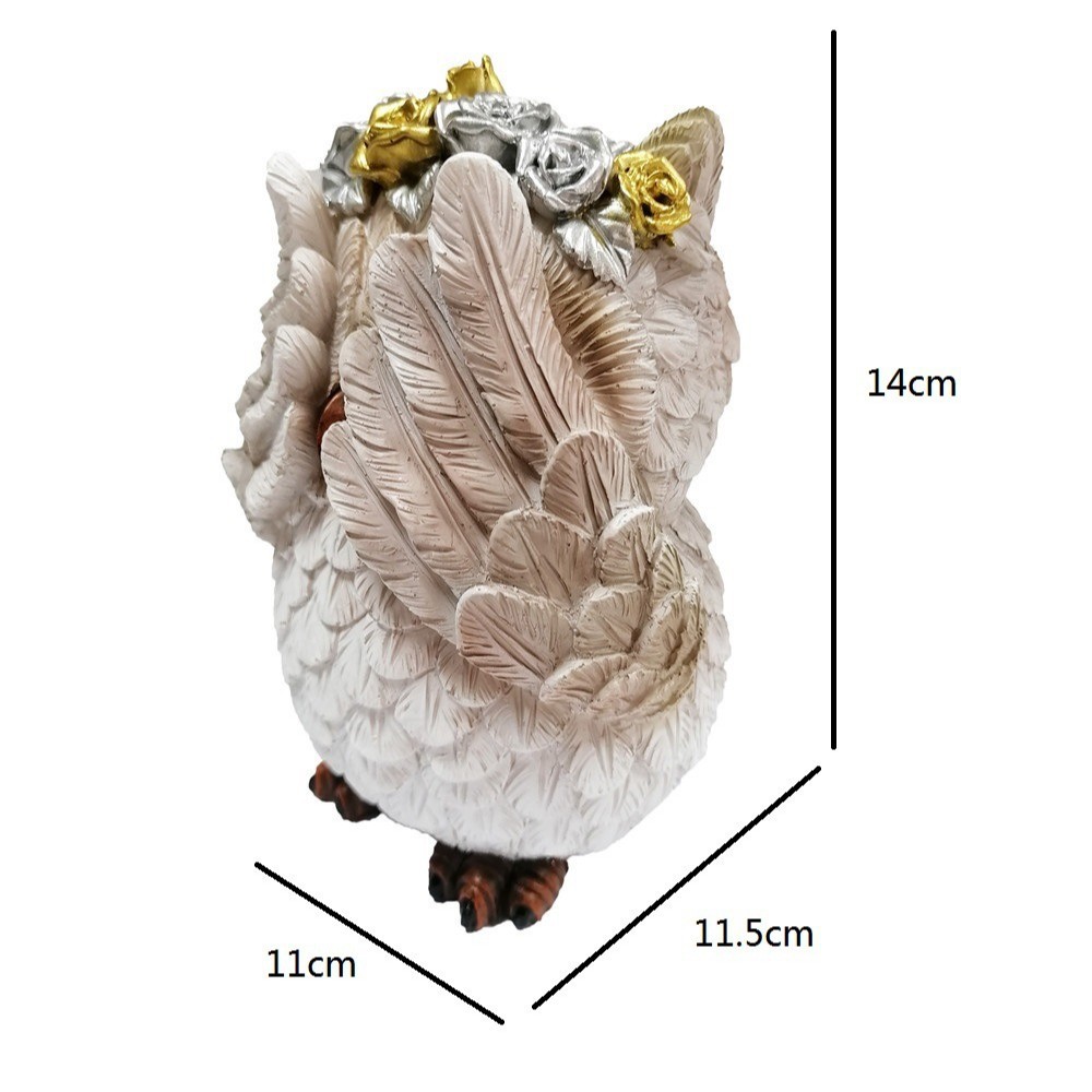  Courtyard Owl Ornaments Garden Resin Small Animals Three Birds Business Gifts