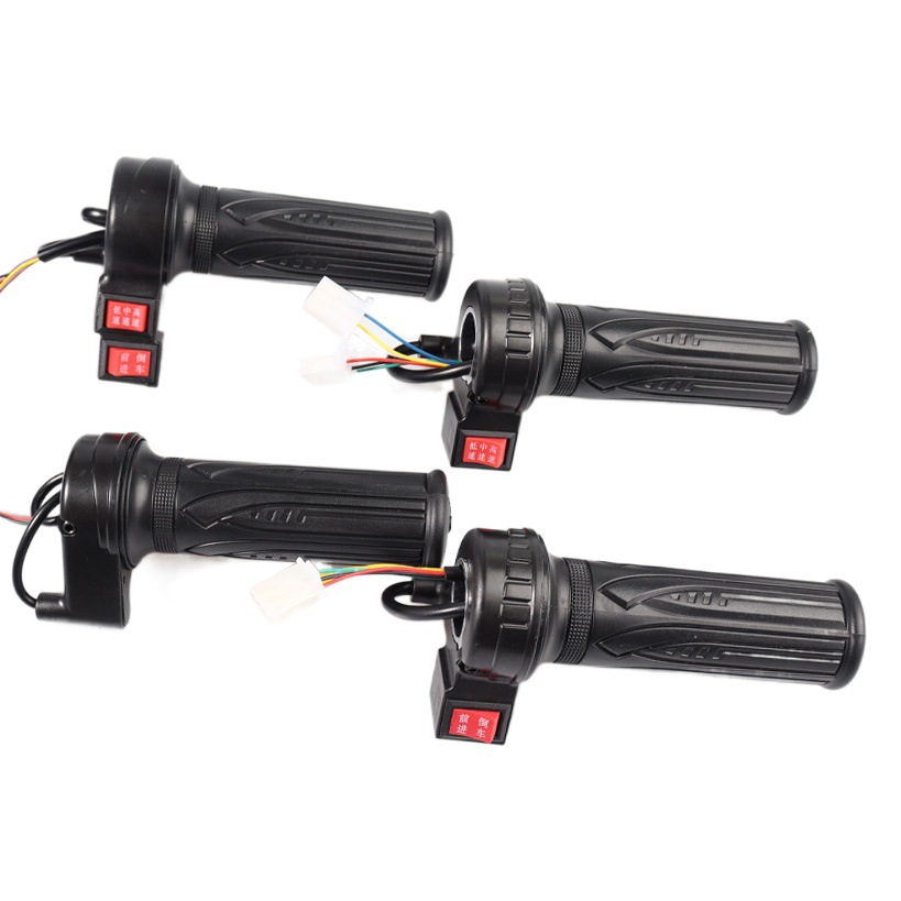 Mango de coche eléctrico de control de velocidad sin interruptor de aceleración Mango De Cuero Negro cubierta de la manija simple redondo no funcional mango universal