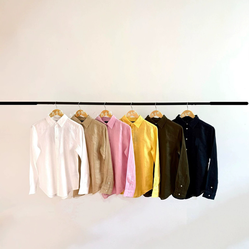 High-end cross-border RL100 pure linen shirt with pony logo, embroidered old money style long-sleeve sun protection shirt High-end cross-border RL100 pure linen shirt with pony logo, embroidered old money style long-sleeve sun protection shirt