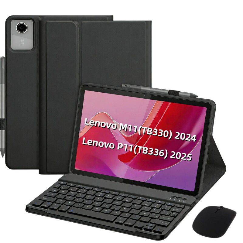Suitable for Lenovo M11 P11 Bluetooth Keyboard Protective Case Magnetic Leather Case with Stand Full Protection Anti-drop Tablet Case Suitable for Lenovo M11 P11 Bluetooth Keyboard Protective Case Magnetic Leather Case with Stand Full Protection Anti-drop Tablet Case