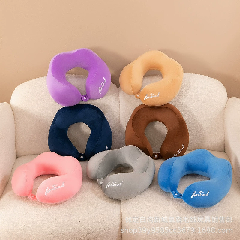 U-образная подушка для путешествий самолета автомобильная подушка для шеи офисная подушка для сиесты PPC хлопчатобумажный латекс можно добавить логотипы для подарков компании