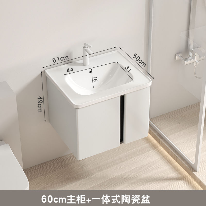 Aceite de acero inoxidable engrosada redondeado lavabo baño combinación simple lavado cerámica integrado Baño