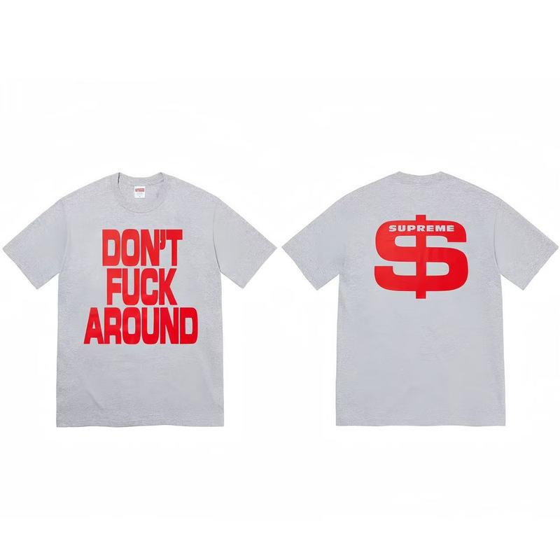 クロスボーダーファッションとトレンディなシュプリームレタープリントラウンドネック半袖ユニセックスストリートファッションTシャツドロップシッピング|undefined