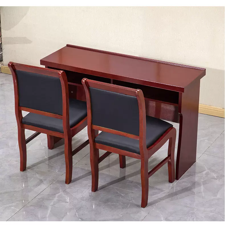 双人会议长条桌小型会议室桌椅条形会议桌党建培训组合党建专用