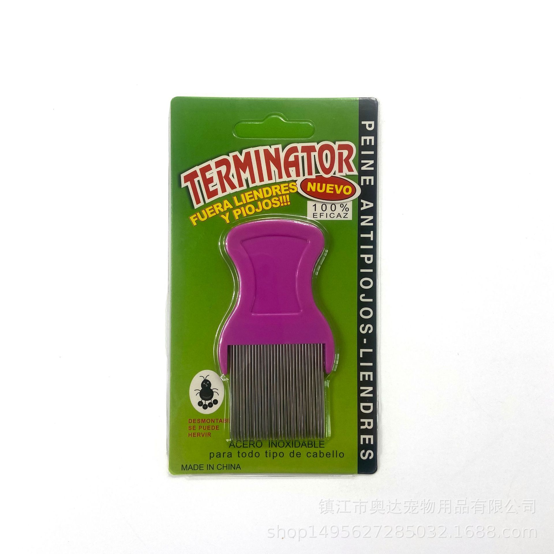 Directo de fábrica suministros Para Mascotas larga aguja de eliminación de piojos aguja peine gato y perro de limpieza de acero inoxidable peine de pulgas peine para mascotas