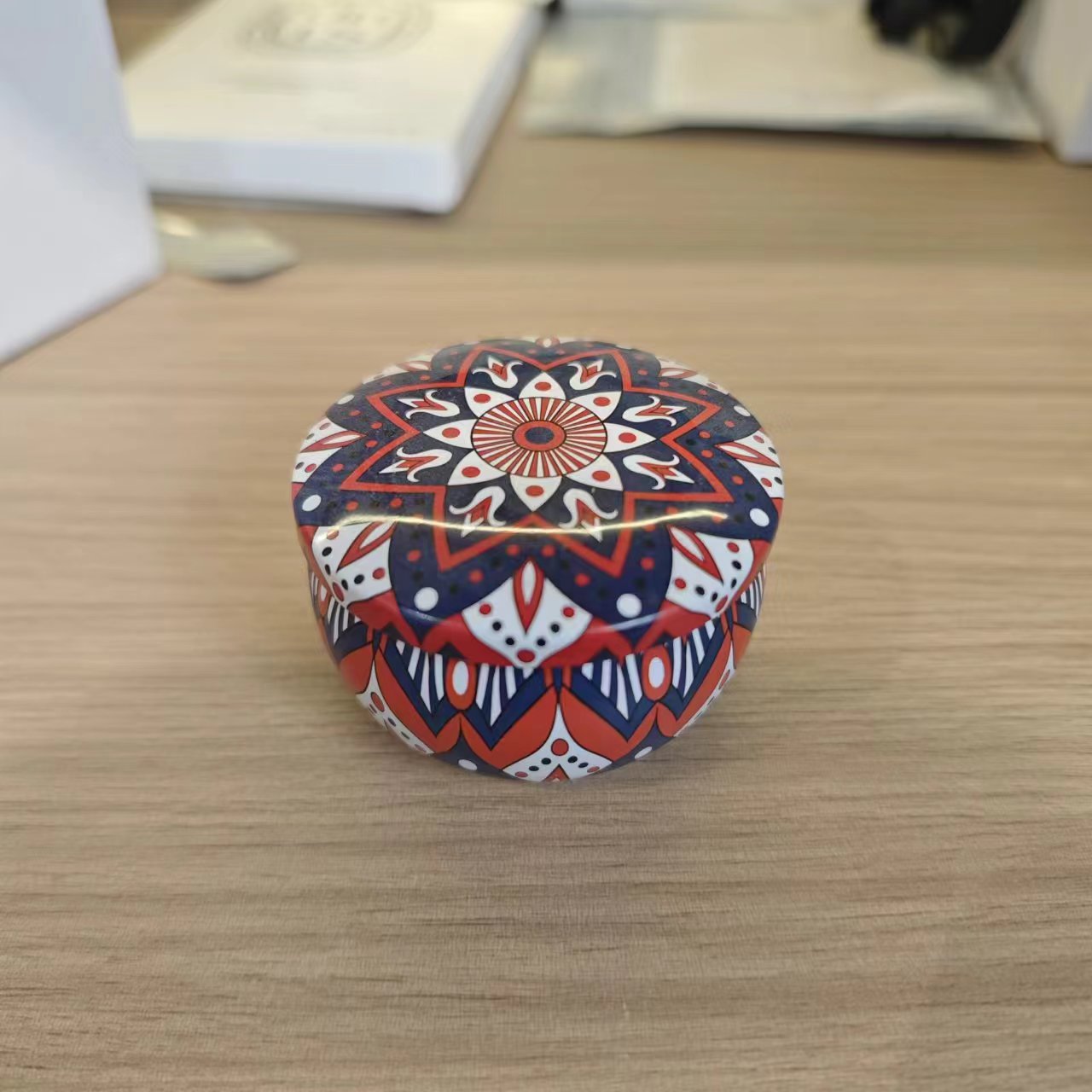 厂家现货4oz马口铁罐复古植物精油香薰蜡烛罐 圆形茶叶包装铁罐