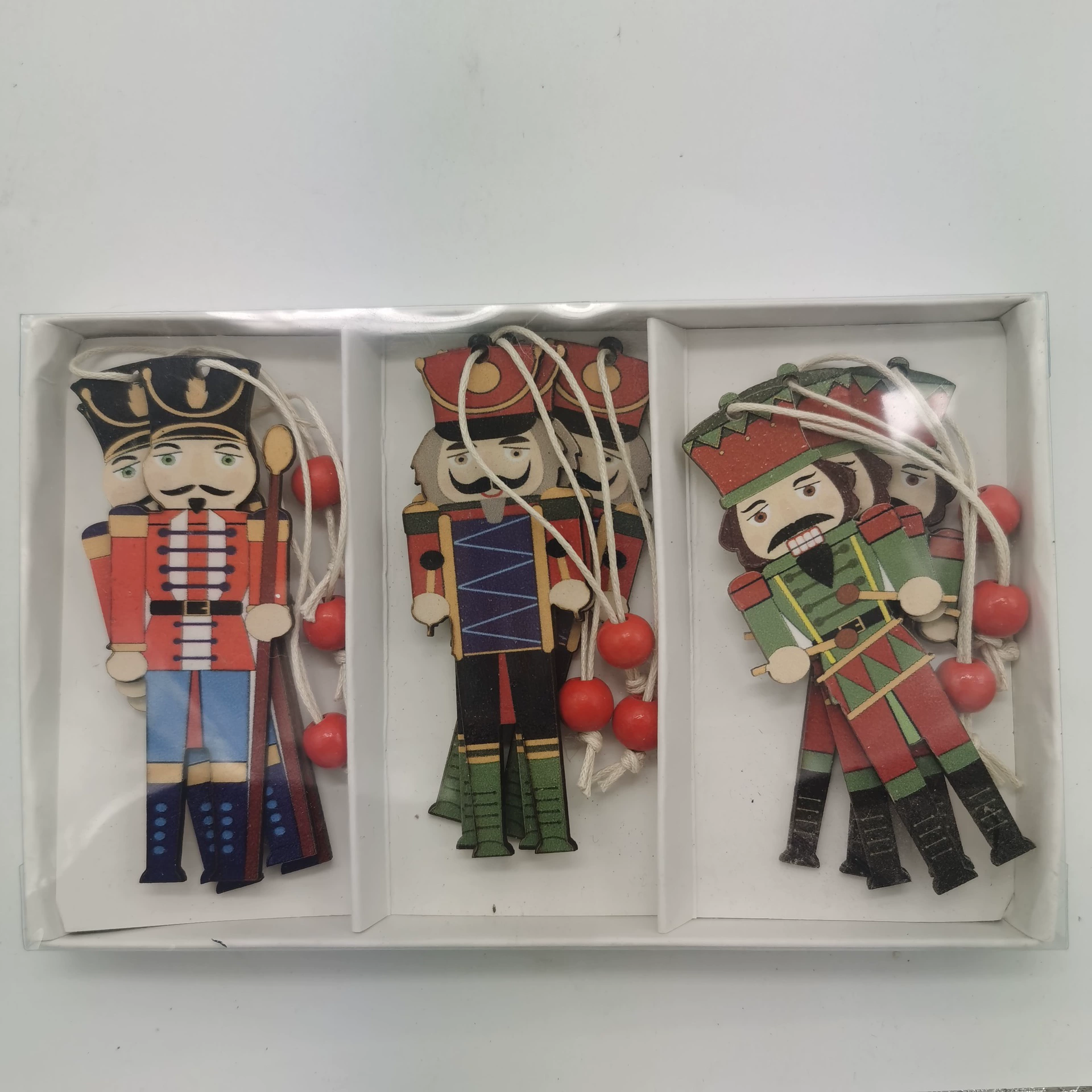 Новые украшения из ореха креативный кулон Рождественский солдат Деревянный милый в коробке аксессуары для рождественской елки