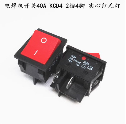 溶接機大電流船型スイッチ40A大電力リフト電源kcd 4ランプ付き船形四脚赤緑色|undefined