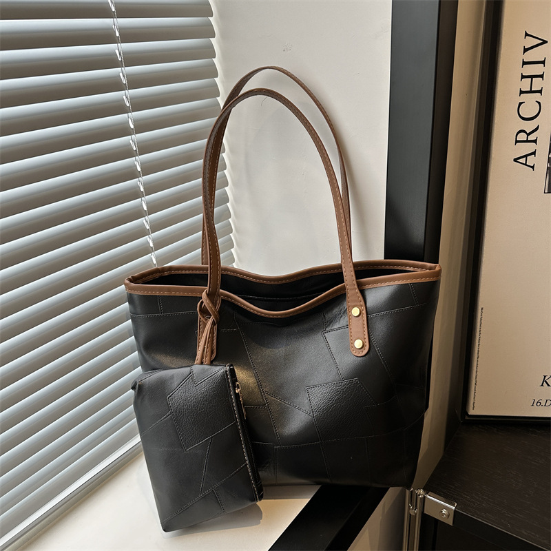 Textura de cuero suave bolso grande para mujeres 2024 nueva moda de gran capacidad bolso de hombro de alta calidad TOT bolso de mano universal