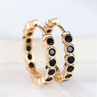 Wish AliExpress трансграничные шампанское золото круглые застежки для ушей минималистичные нишевые серьги женские универсальные застежки для ушей