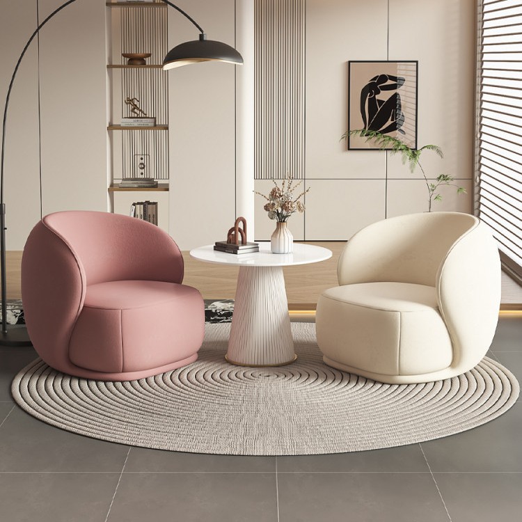 Sofá de estilo crema simple sala de estar silla de diseño sofá de dormitorio sofá de estilo japonés sofá casual image 3